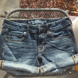 AE denim shorts